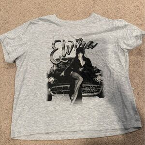Gray Graphic T-Shirt with Car Design